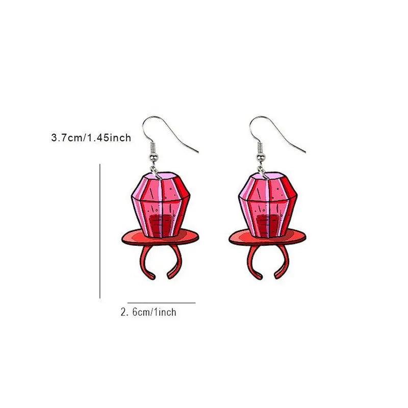 Cartoon Acrylic Drop Earrings- Buy 3 Get 3 Free - zuzumia