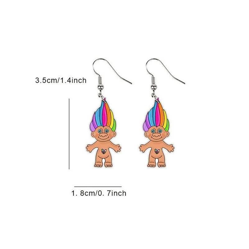 Cartoon Acrylic Drop Earrings- Buy 3 Get 3 Free - zuzumia