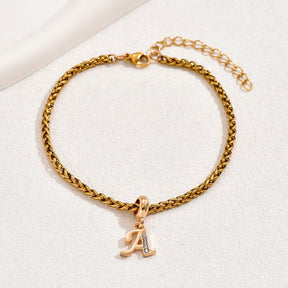 Initial Letter Beach Anklet