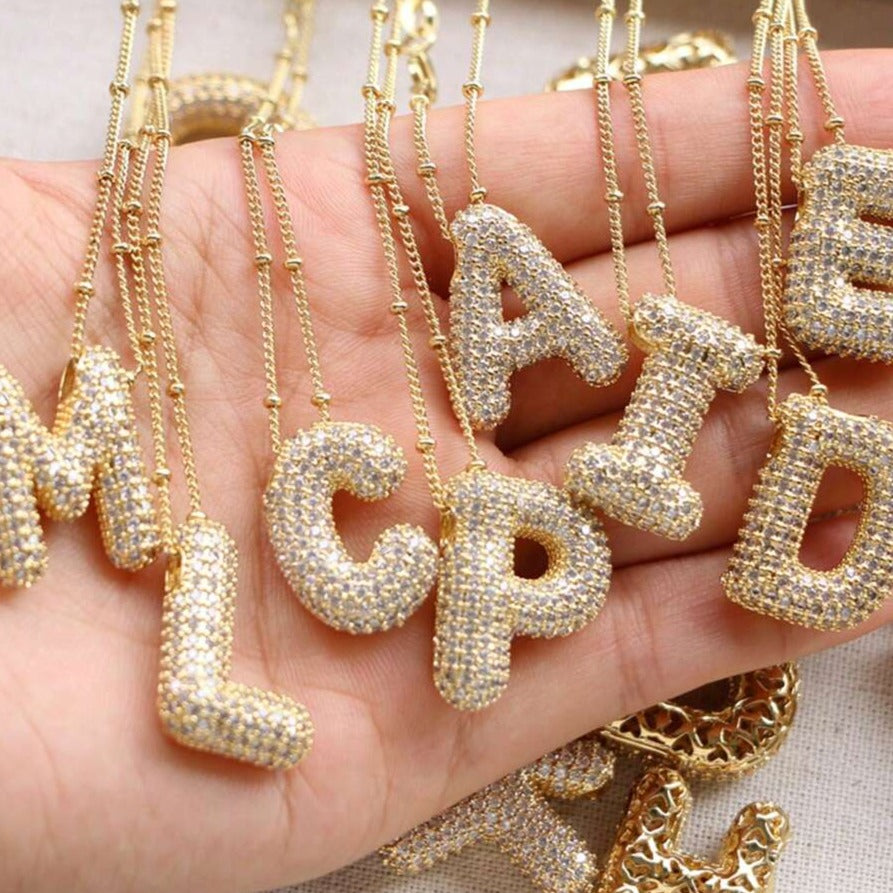 3D Bubble Letter Double-layer Necklace