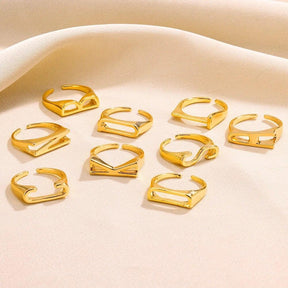 DIY Initial Letter Rings - zuzumia