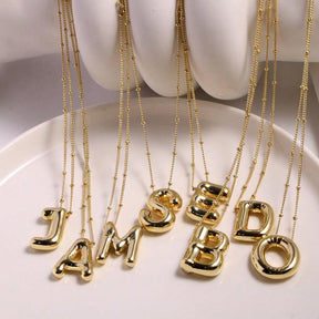 3D Balloon Letter Necklace - zuzumia