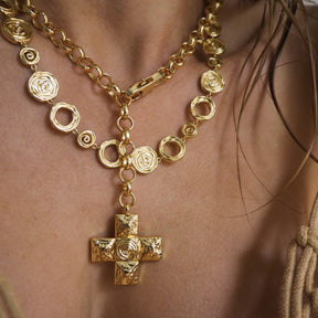 Vintage Cross Pendant Necklace