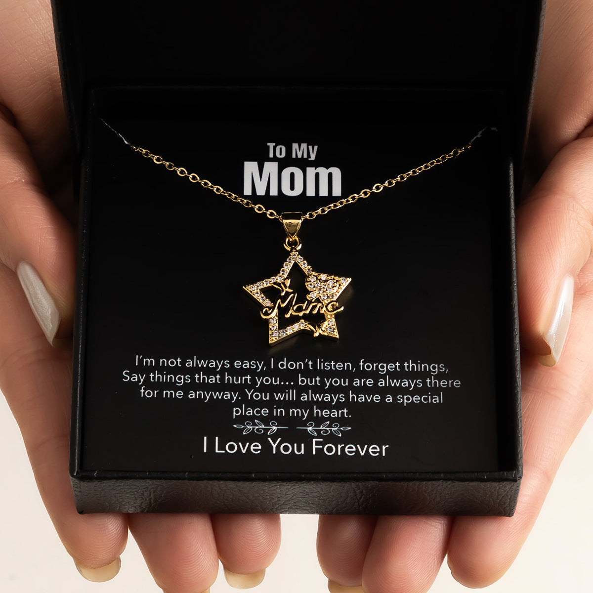 To My Mom - Butterfly Pentagram MAMA Necklace