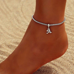 Initial Letter Beach Anklet