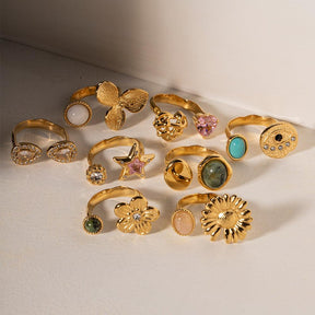 Natural Stone Opening Rings - zuzumia