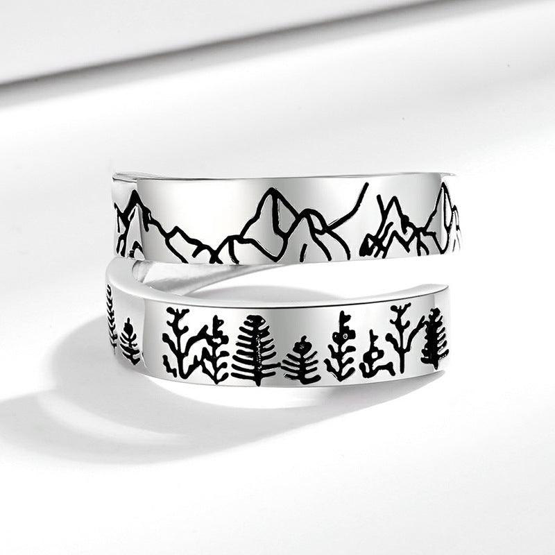 Alpine Summit & Cedar Boughs Duo Ring - zuzumia