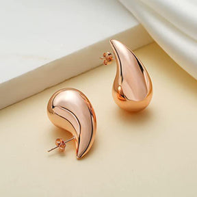 Teardrop Hoop Earrings - zuzumia