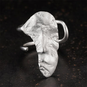 Handmade Shattered Visage Ring - zuzumia