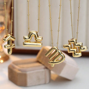 3D Balloon Zodiac Sign Necklace