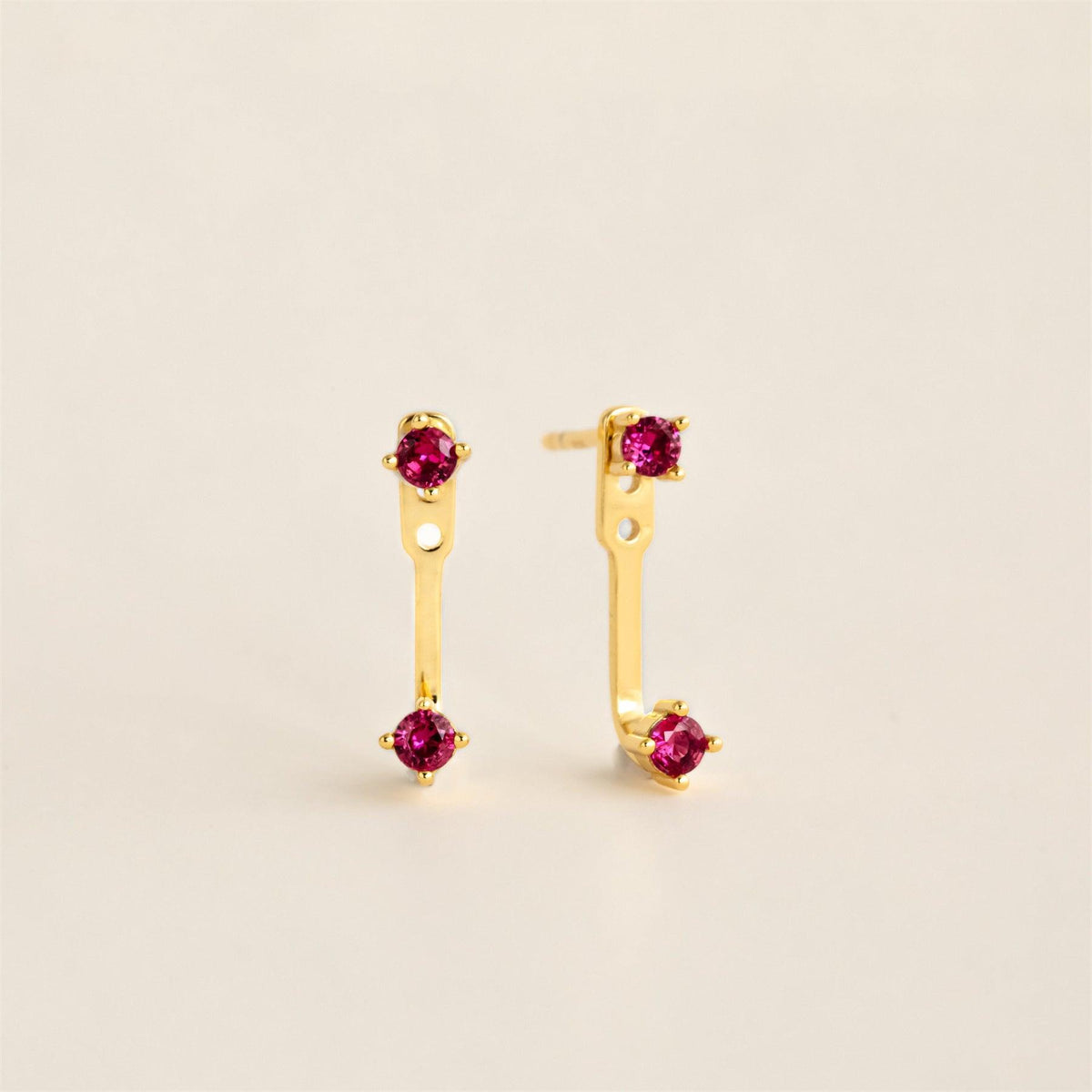 Elegant Birthstone Stud Earrings - zuzumia