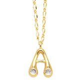 Bubble Letter Initial Necklace - zuzumia