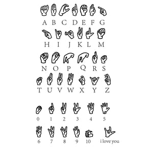 Personalized American Sign Language Necklace with Fingerspelling