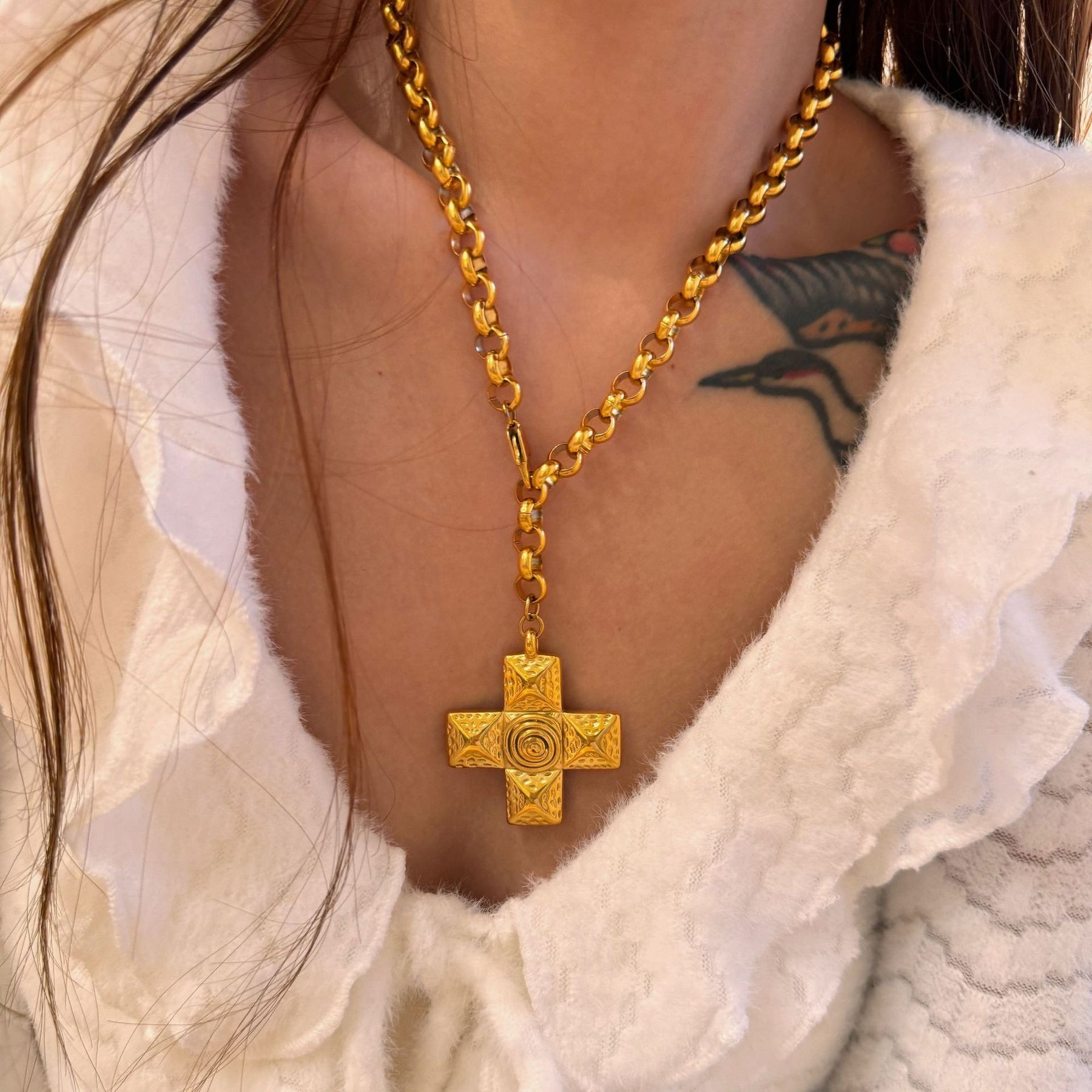 Vintage Cross Pendant Necklace