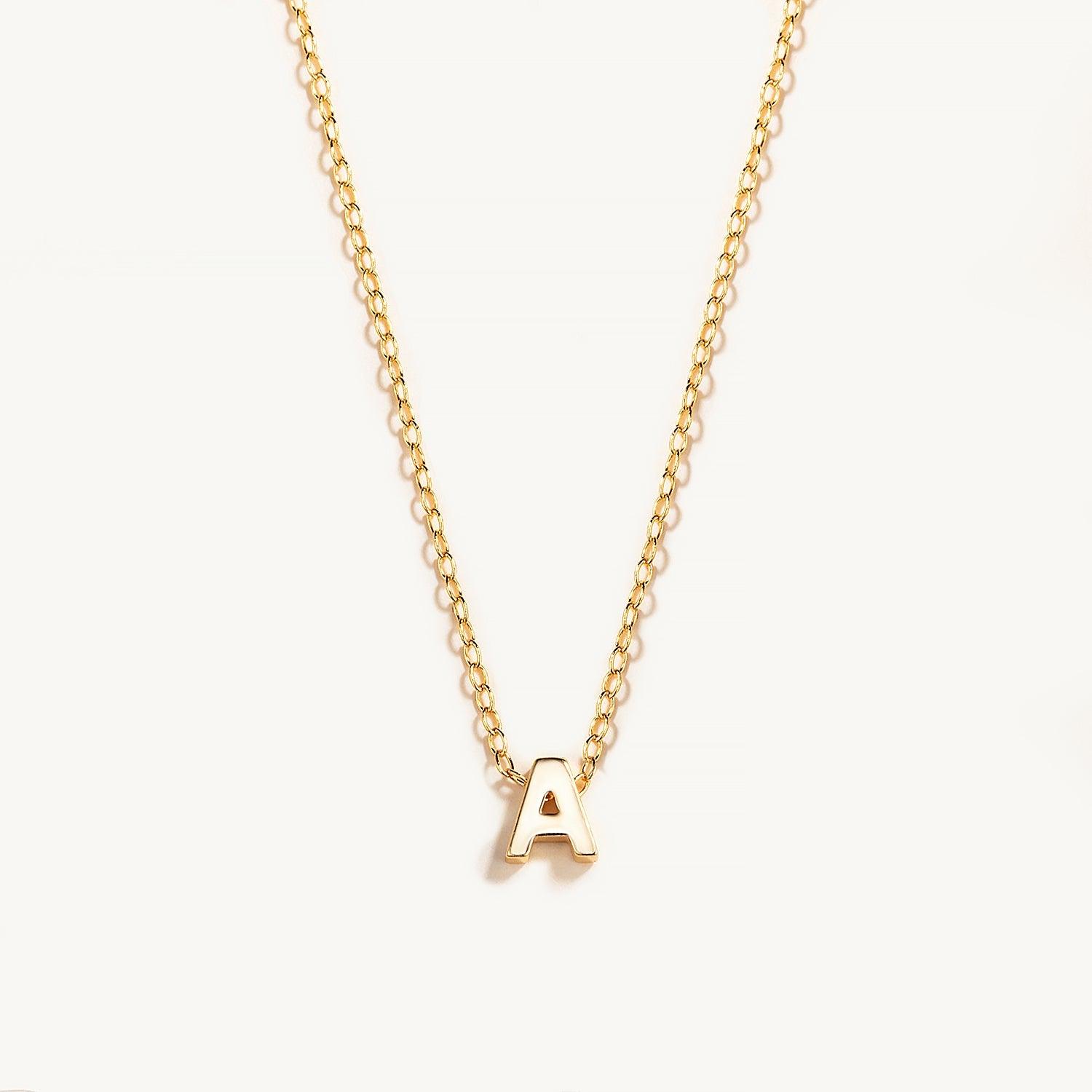 Tiny Initial Necklace - zuzumia