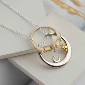 Sun&Moon Ring Holder Necklace