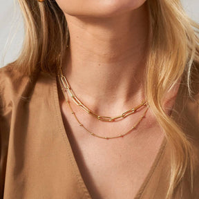 Large Paperclip Chain Necklace - zuzumia