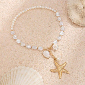 Bohemian Shell Pearl Necklace