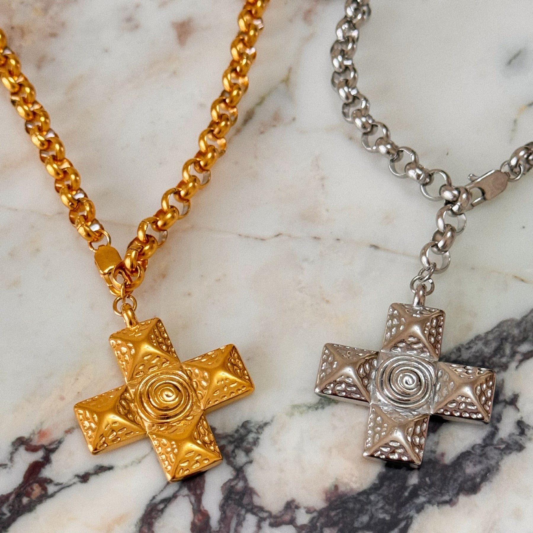 Vintage Cross Pendant Necklace