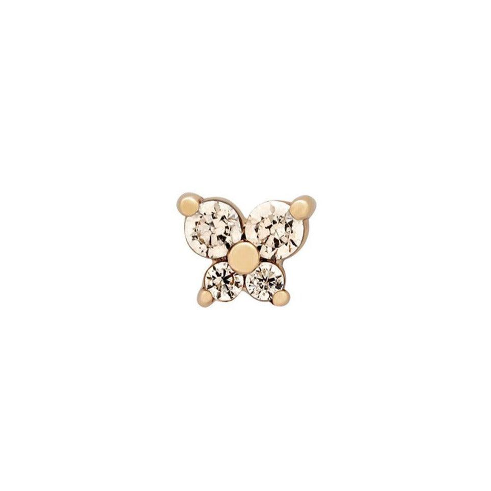 Birthstone Butterfly Single Stud - zuzumia