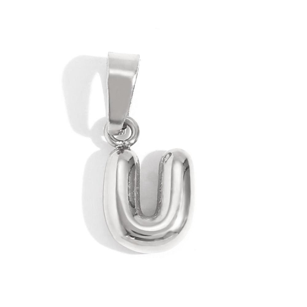 Mini 3D Bubble DIY 26 Initial Letter Charm - zuzumia