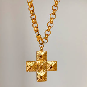 Vintage Cross Pendant Necklace