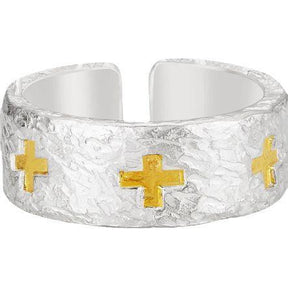 Silver Cross Ring - zuzumia