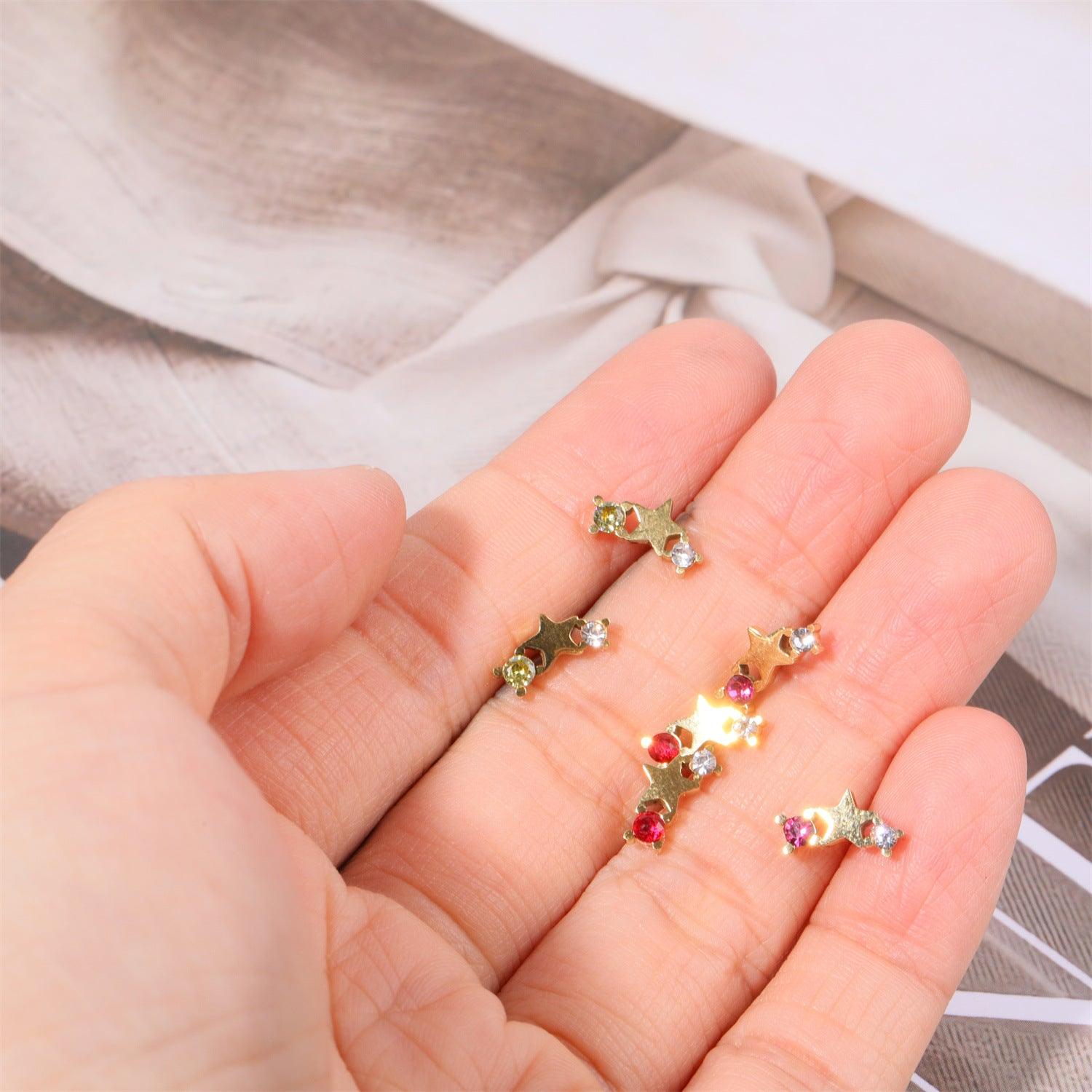 Zodiac Star Stud Earrings - zuzumia