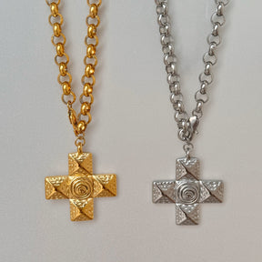 Vintage Cross Pendant Necklace