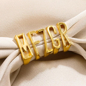 DIY Initial Letter Rings - zuzumia