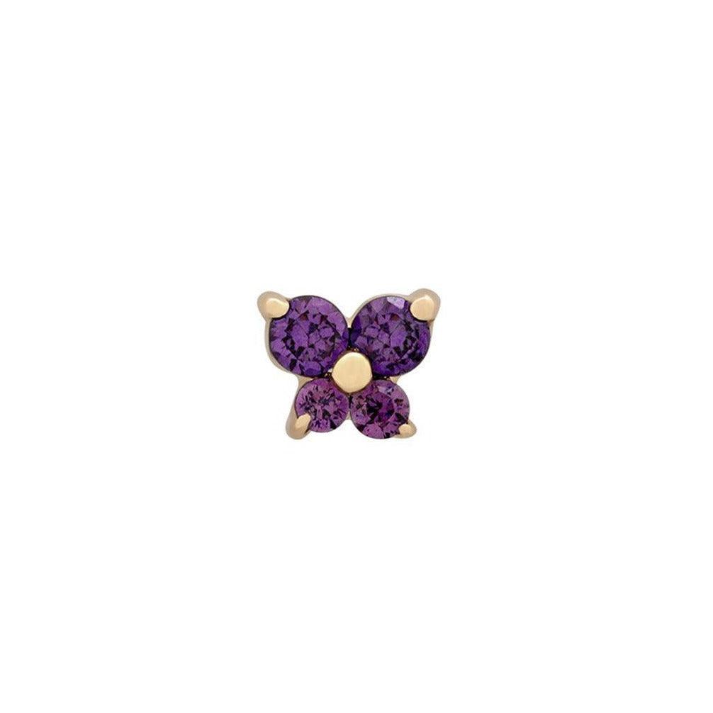 Birthstone Butterfly Single Stud - zuzumia