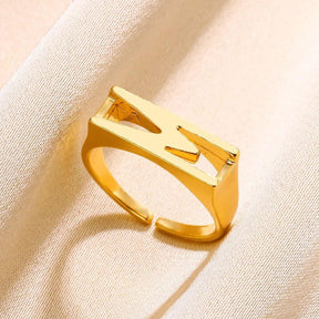 DIY Initial Letter Rings - zuzumia