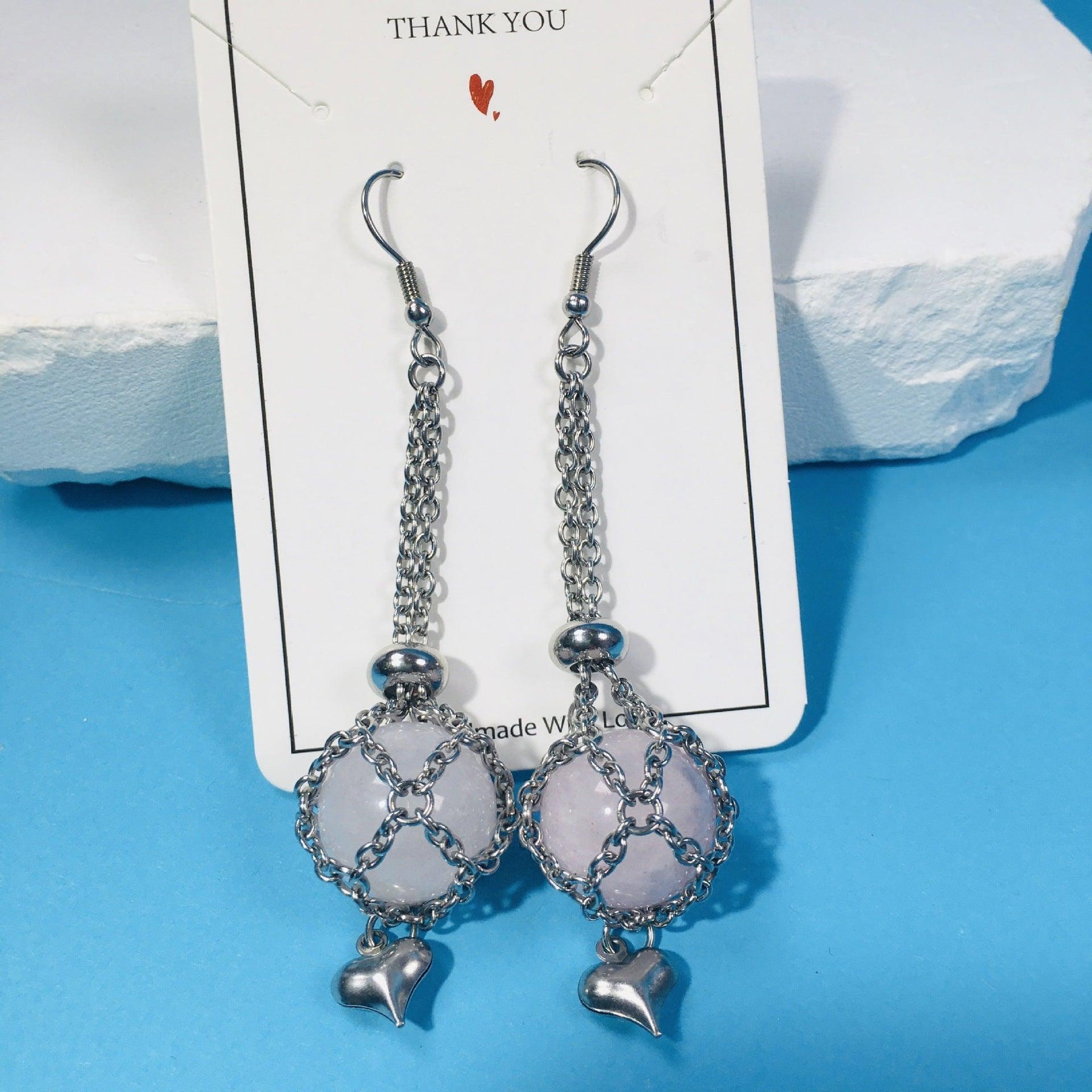 Crystal Pearl Holder Earrings - zuzumia