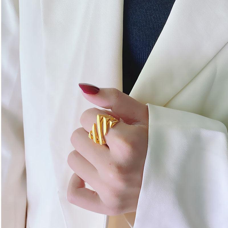 Layered Twill Ring - zuzumia