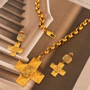 Vintage Cross Pendant Necklace