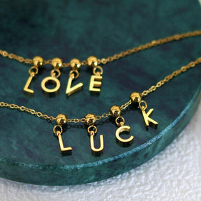 DIY Initial Letter & Number Charm Necklace - zuzumia