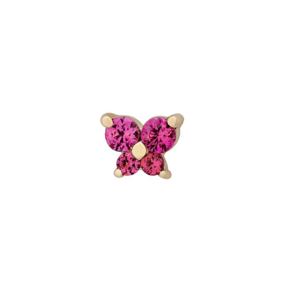 Birthstone Butterfly Single Stud - zuzumia