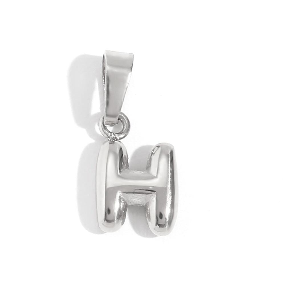 Mini 3D Bubble DIY 26 Initial Letter Charm - zuzumia