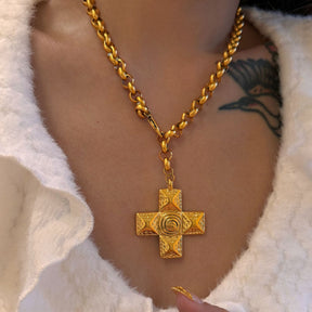 Vintage Cross Pendant Necklace