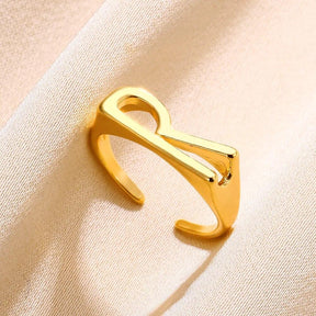 DIY Initial Letter Rings - zuzumia