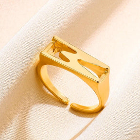 DIY Initial Letter Rings - zuzumia