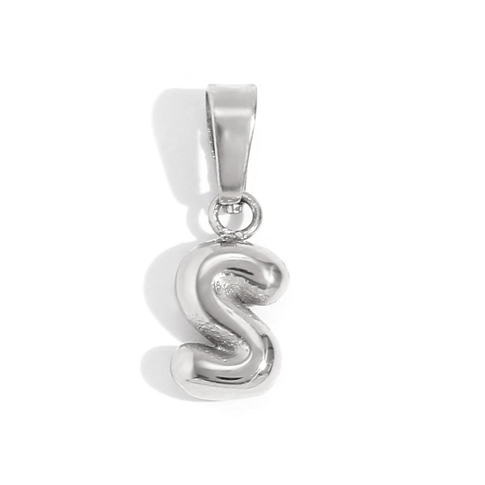 Mini 3D Bubble DIY 26 Initial Letter Charm - zuzumia