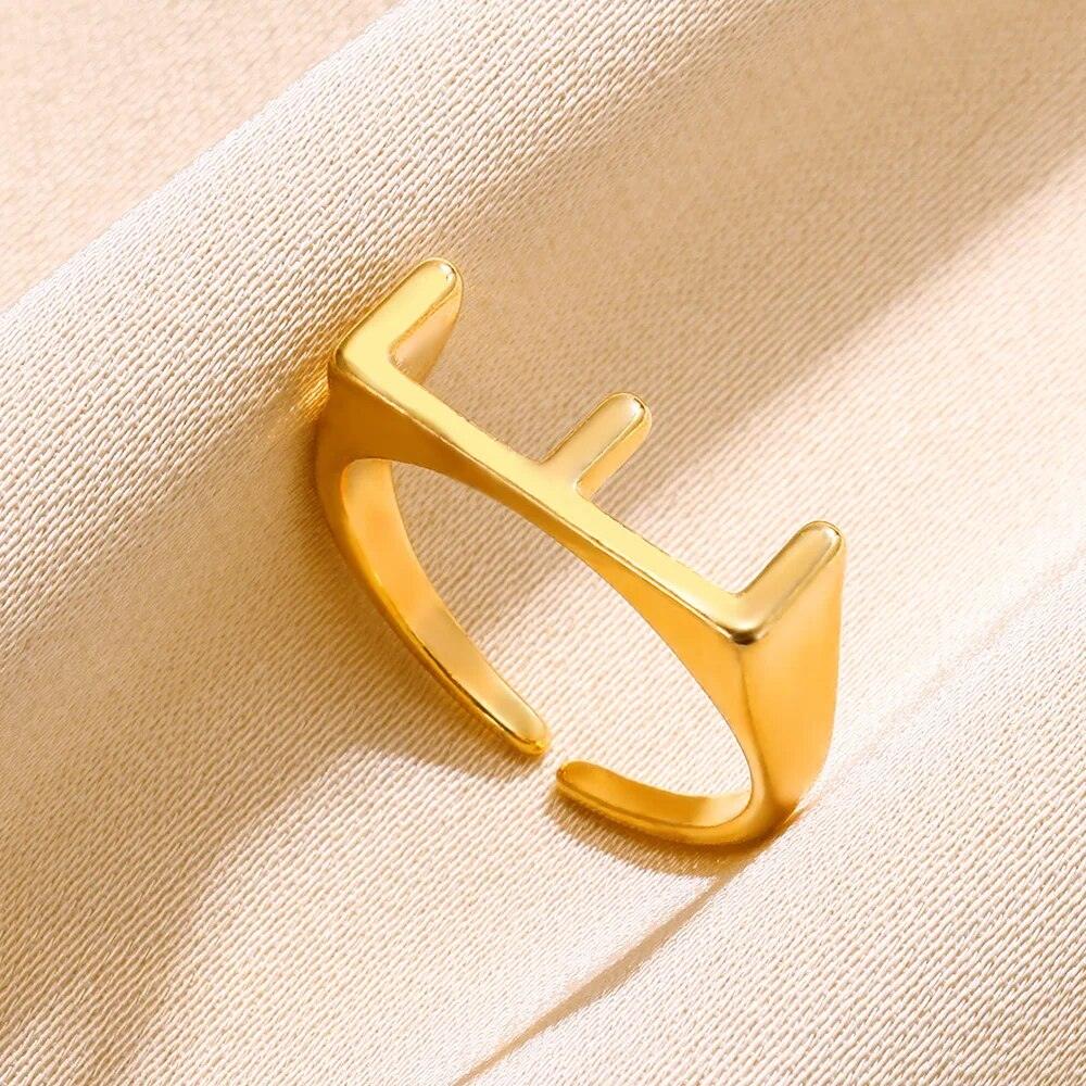 DIY Initial Letter Rings - zuzumia