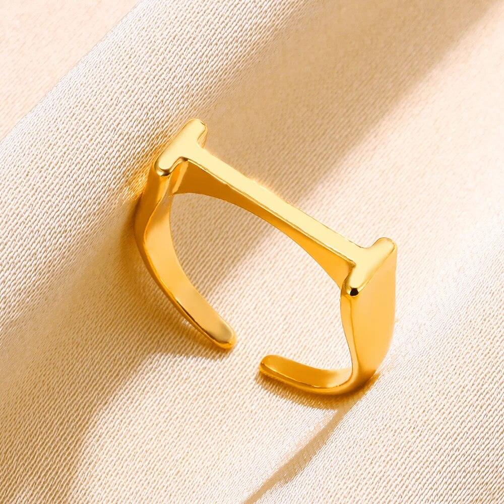 DIY Initial Letter Rings - zuzumia