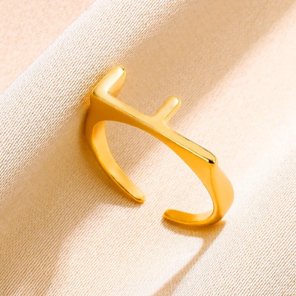 DIY Initial Letter Rings - zuzumia