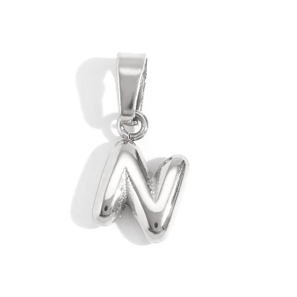 Mini 3D Bubble DIY 26 Initial Letter Charm - zuzumia