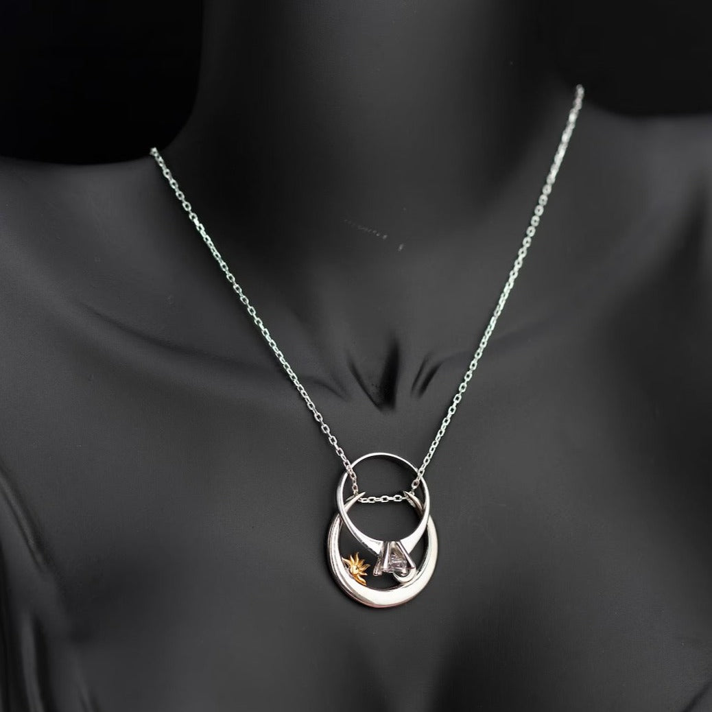 Sun&Moon Ring Holder Necklace