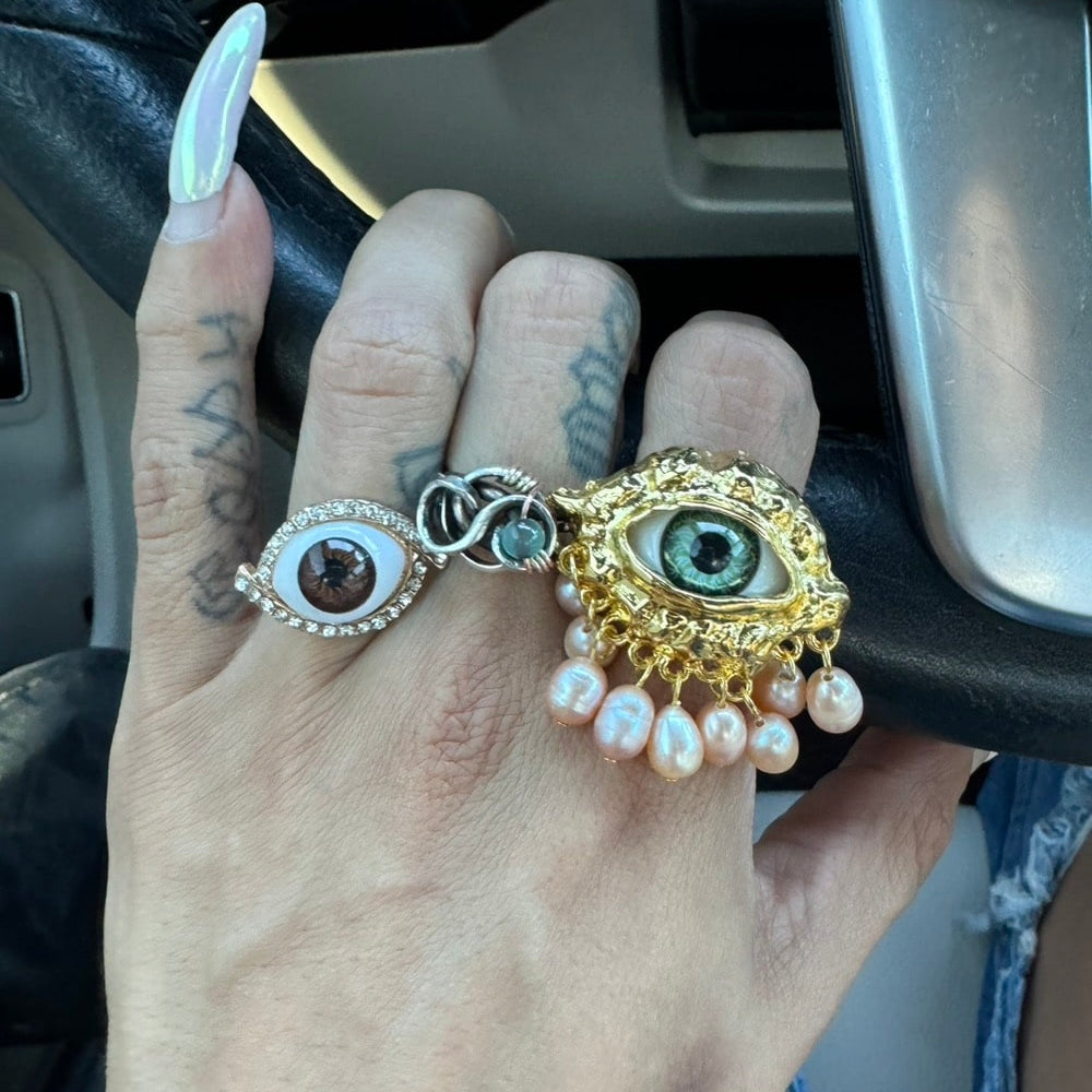 'l Am Watching You' Evil Eye Ring