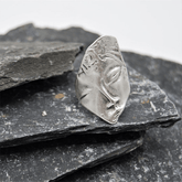 Antique Silver Face Ring - zuzumia