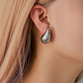 Teardrop Hoop Earrings - zuzumia